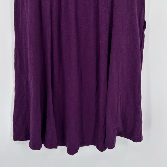NWT Torrid Slub Mini Dress with Puff Sleeves Pockets Plum Womens Size 1 (14-16) - Picture 10 of 12